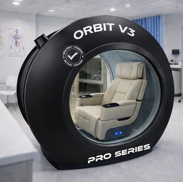 OxyEdge Orbit Pro Series Sitting Hard Shell Hyperbaric Chamber 2.0 ATA