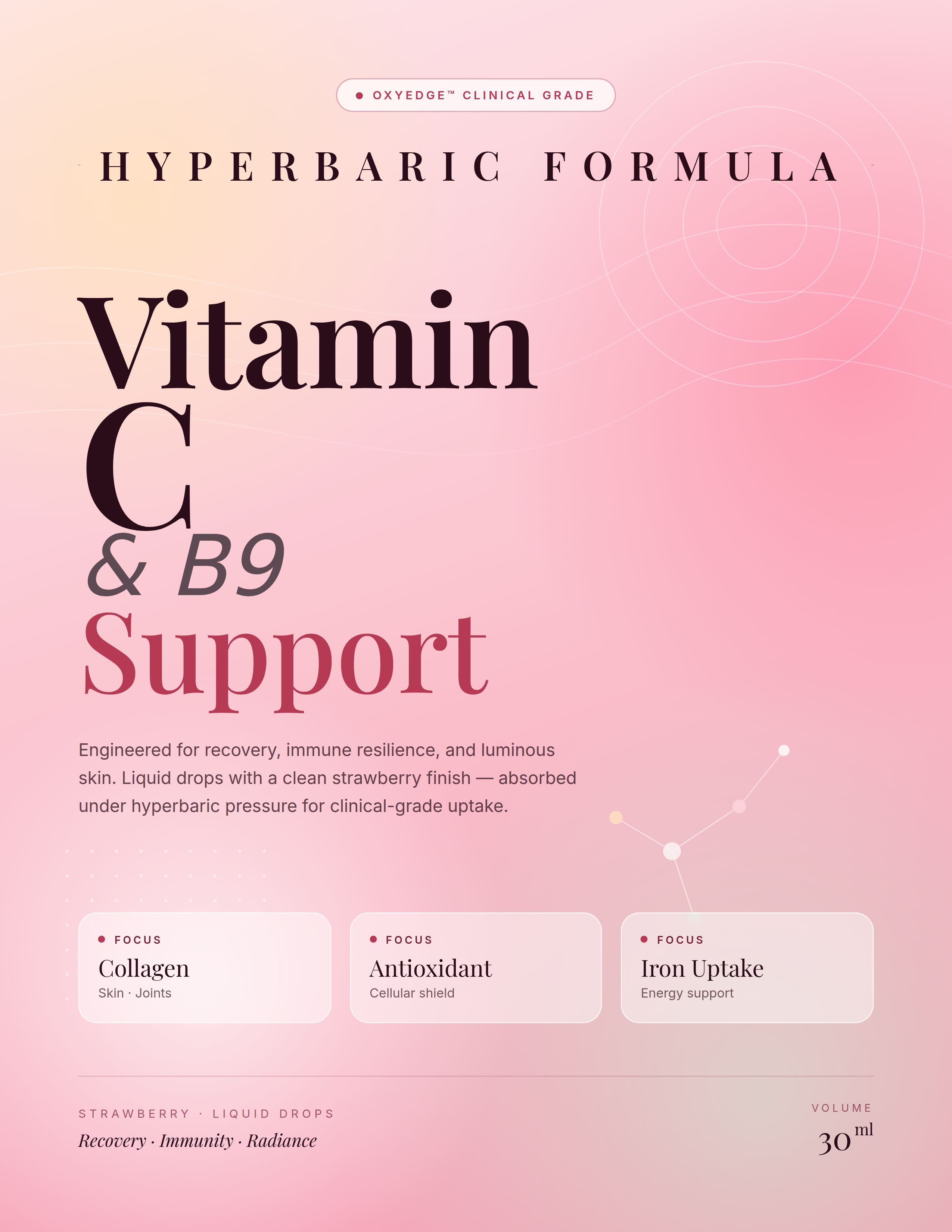 OxyEdge Vitamin C & B9 Hyperbaric Formula